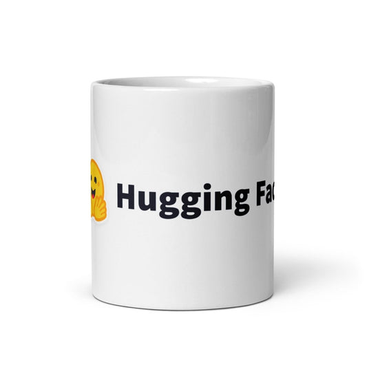 Hugging Face Logo White Glossy Mug - AI Store