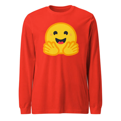 Image of the Hugging Face Long Sleeve T-Shirt (unisex) Poppy / M.