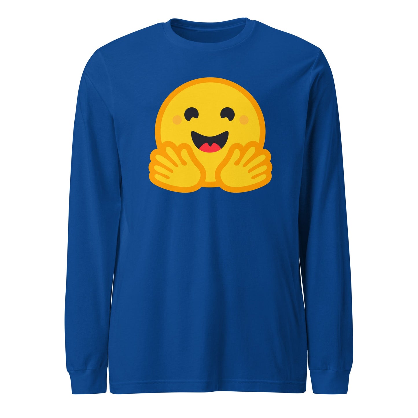 Image of the Hugging Face Long Sleeve T-Shirt (unisex) True Royal / M.