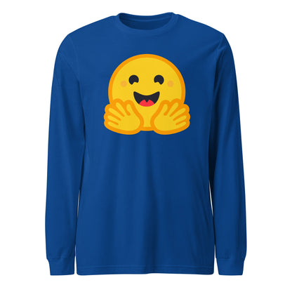 Image of the Hugging Face Long Sleeve T-Shirt (unisex) True Royal / M.