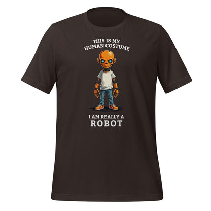Image of the Human Costume Robot T-Shirt (unisex) Brown / M.
