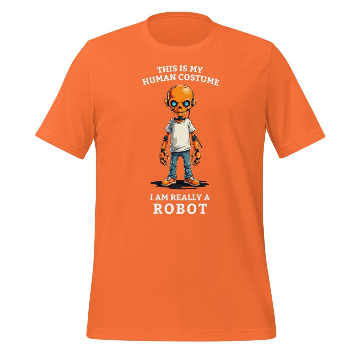 Image of the Human Costume Robot T-Shirt (unisex) Orange / M.