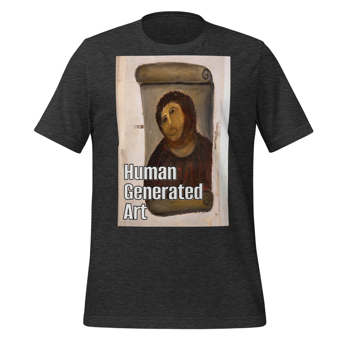 Image of the Human-Generated Art T-Shirt (unisex) Dark Grey Heather / M.