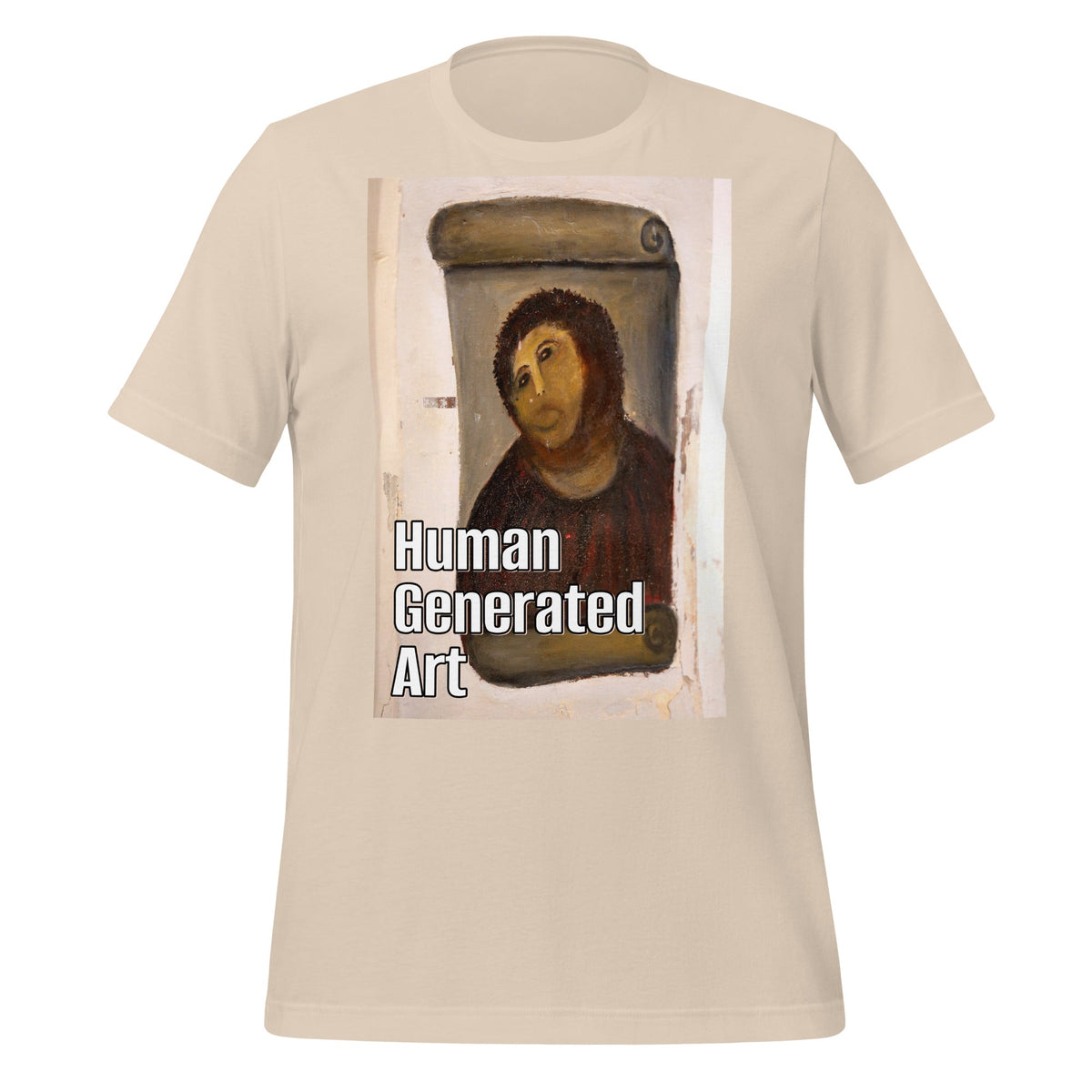 Image of the Human-Generated Art T-Shirt (unisex) Soft Cream / M.