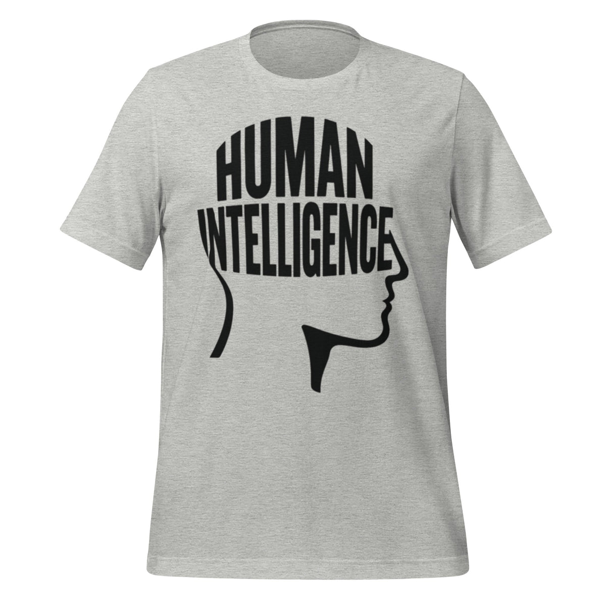 Image of the Human Intelligence Word Form T-Shirt (unisex) Athletic Heather / M.