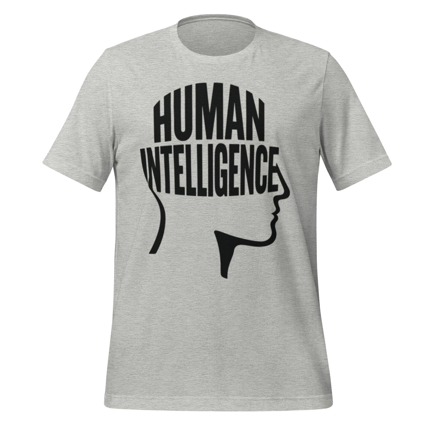Image of the Human Intelligence Word Form T-Shirt (unisex) Athletic Heather / M.