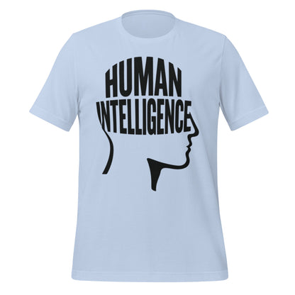 Image of the Human Intelligence Word Form T-Shirt (unisex) Baby Blue / M.