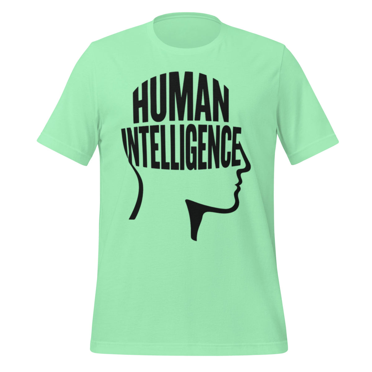 Image of the Human Intelligence Word Form T-Shirt (unisex) Mint / M.