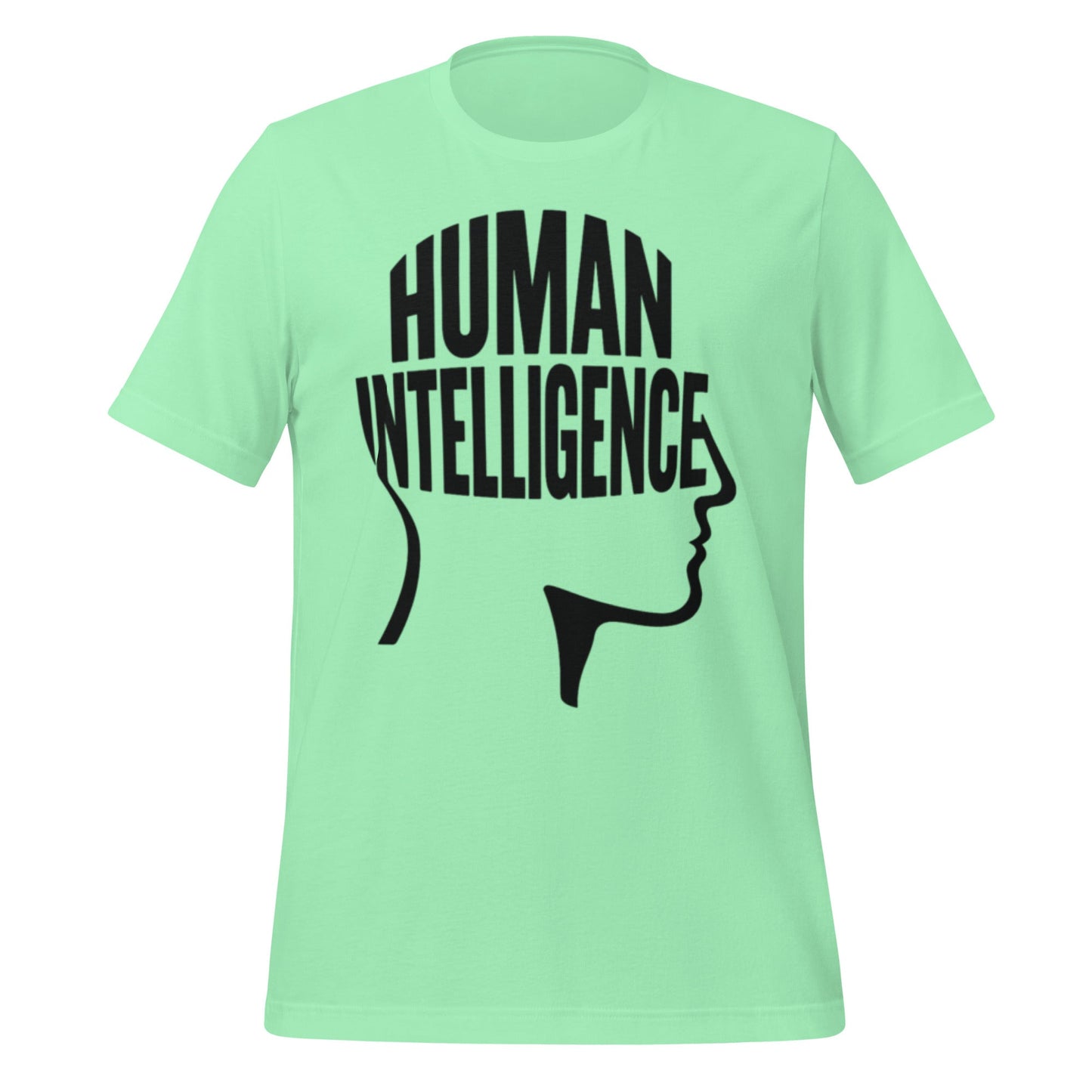 Image of the Human Intelligence Word Form T-Shirt (unisex) Mint / M.