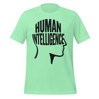 Image of the Human Intelligence Word Form T-Shirt (unisex) Mint / M.