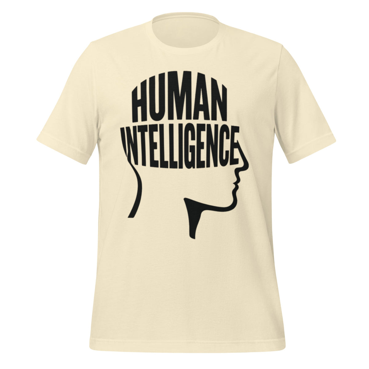 Image of the Human Intelligence Word Form T-Shirt (unisex) Natural / M.