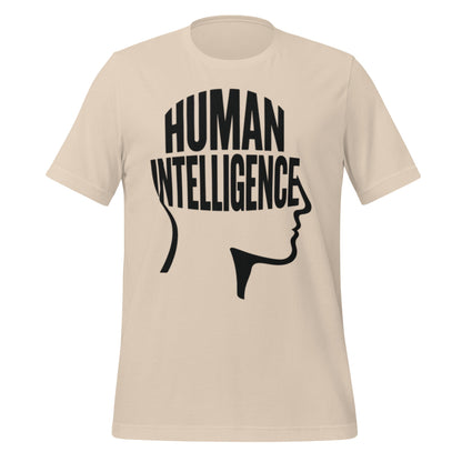 Image of the Human Intelligence Word Form T-Shirt (unisex) Soft Cream / M.