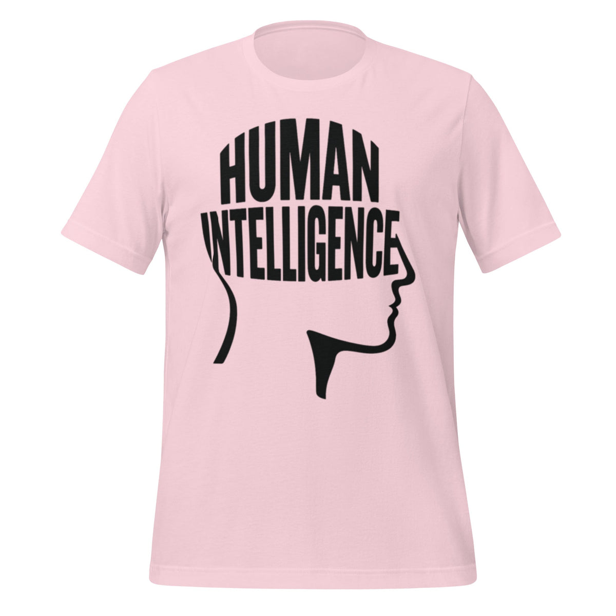 Image of the Human Intelligence Word Form T-Shirt (unisex) Soft Pink / M.