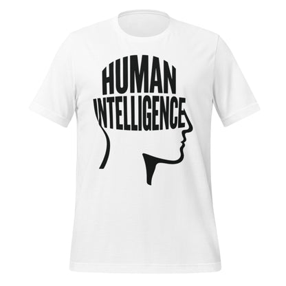 Image of the Human Intelligence Word Form T-Shirt (unisex) White / M.