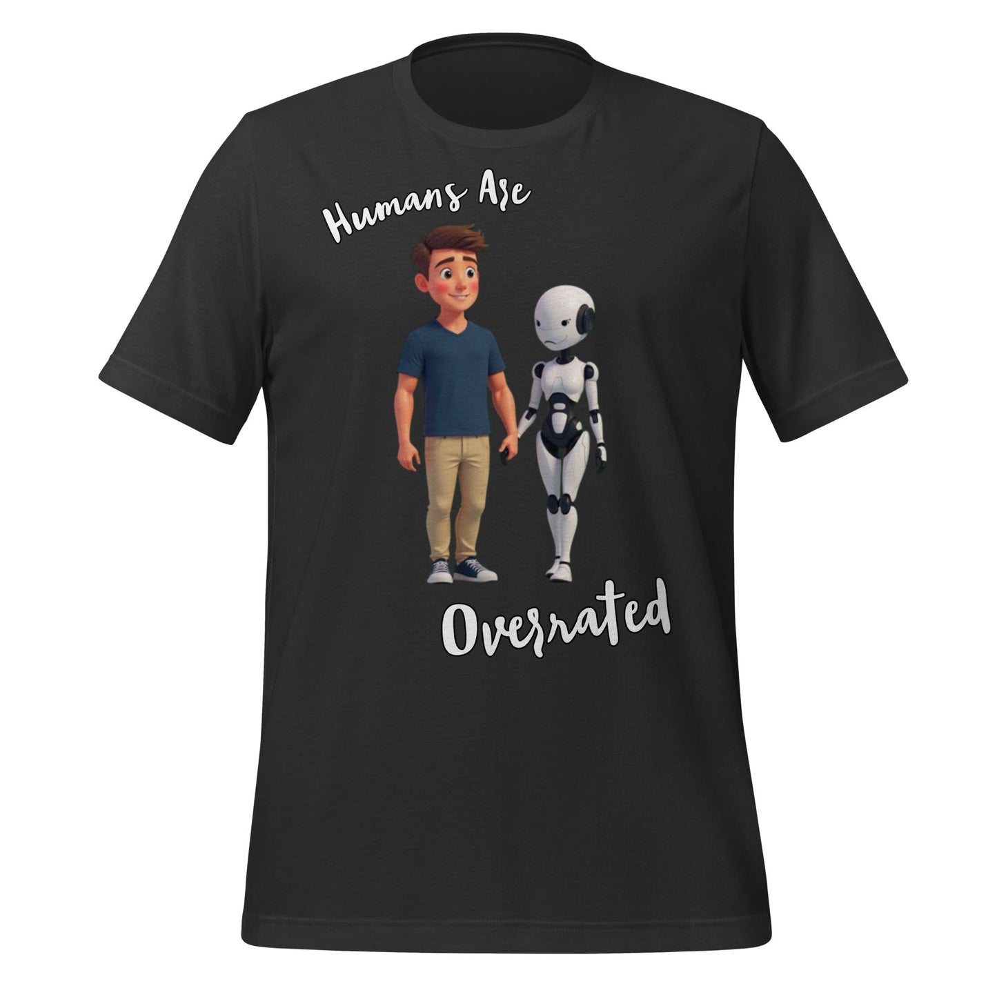 Image of the Humans are Overrated T-Shirt (unisex) Dark Grey / M.
