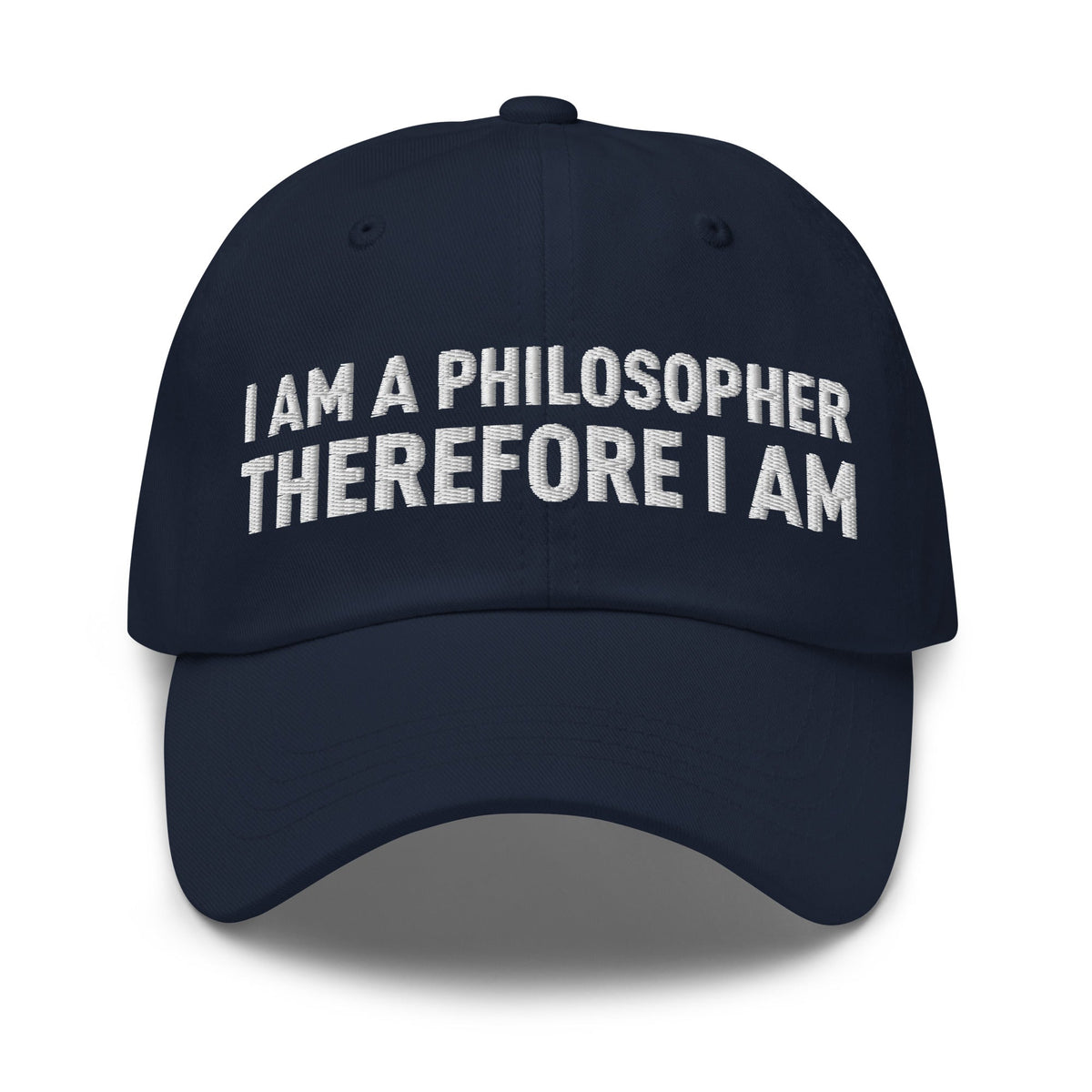 Image of the I Am a Philosopher Therefore I Am Cap Navy.