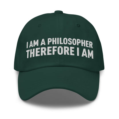 Image of the I Am a Philosopher Therefore I Am Cap Spruce.