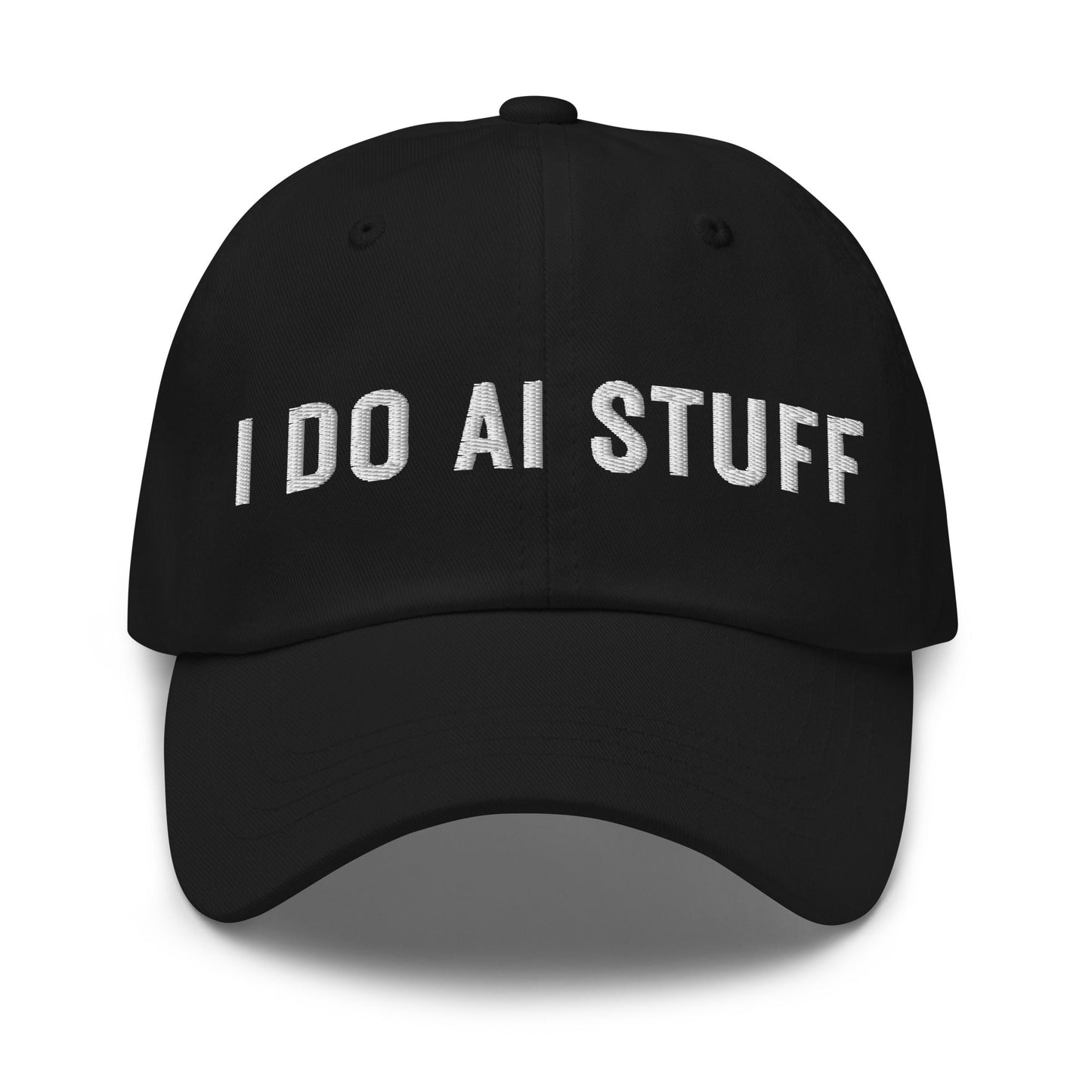 Image of the I Do AI Stuff Cap 2 Black.