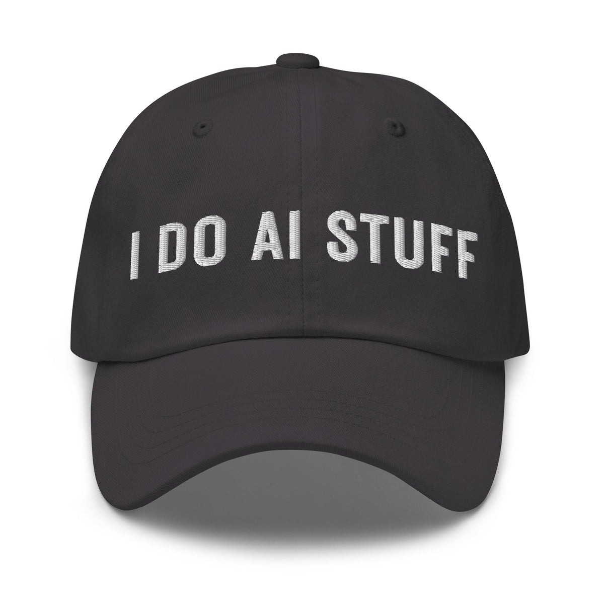 Image of the I Do AI Stuff Cap 2 Dark Grey.