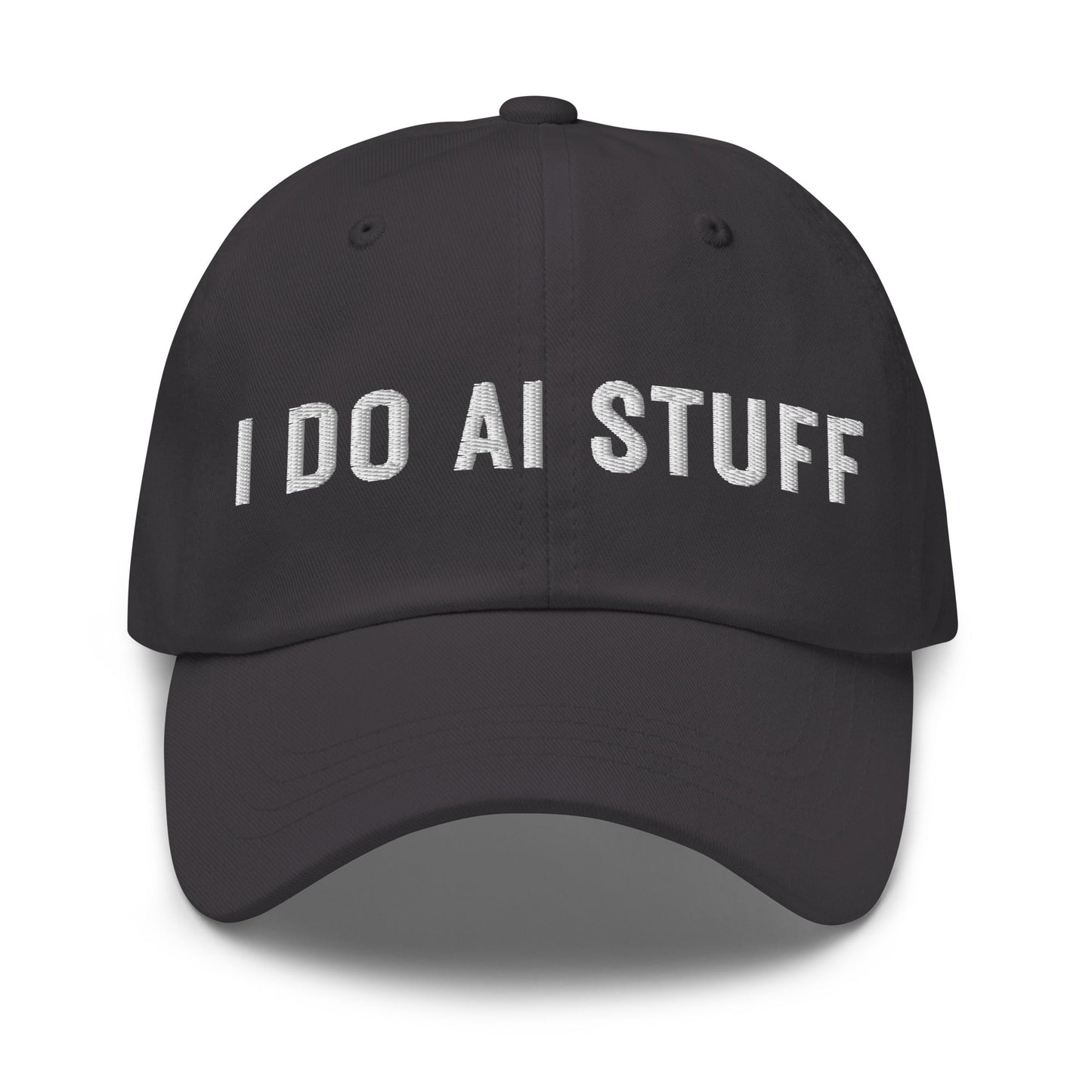 Image of the I Do AI Stuff Cap 2 Dark Grey.