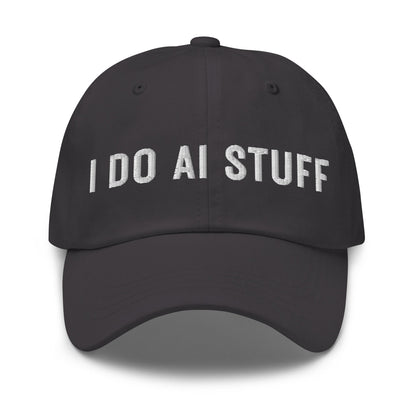 Image of the I Do AI Stuff Cap 2 Dark Grey.