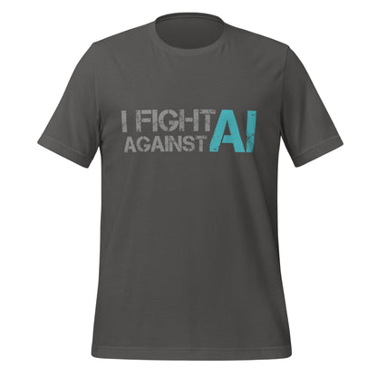 Image of the I Fight Against AI T-Shirt (unisex) Asphalt / M.