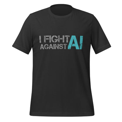 Image of the I Fight Against AI T-Shirt (unisex) Dark Grey / M.