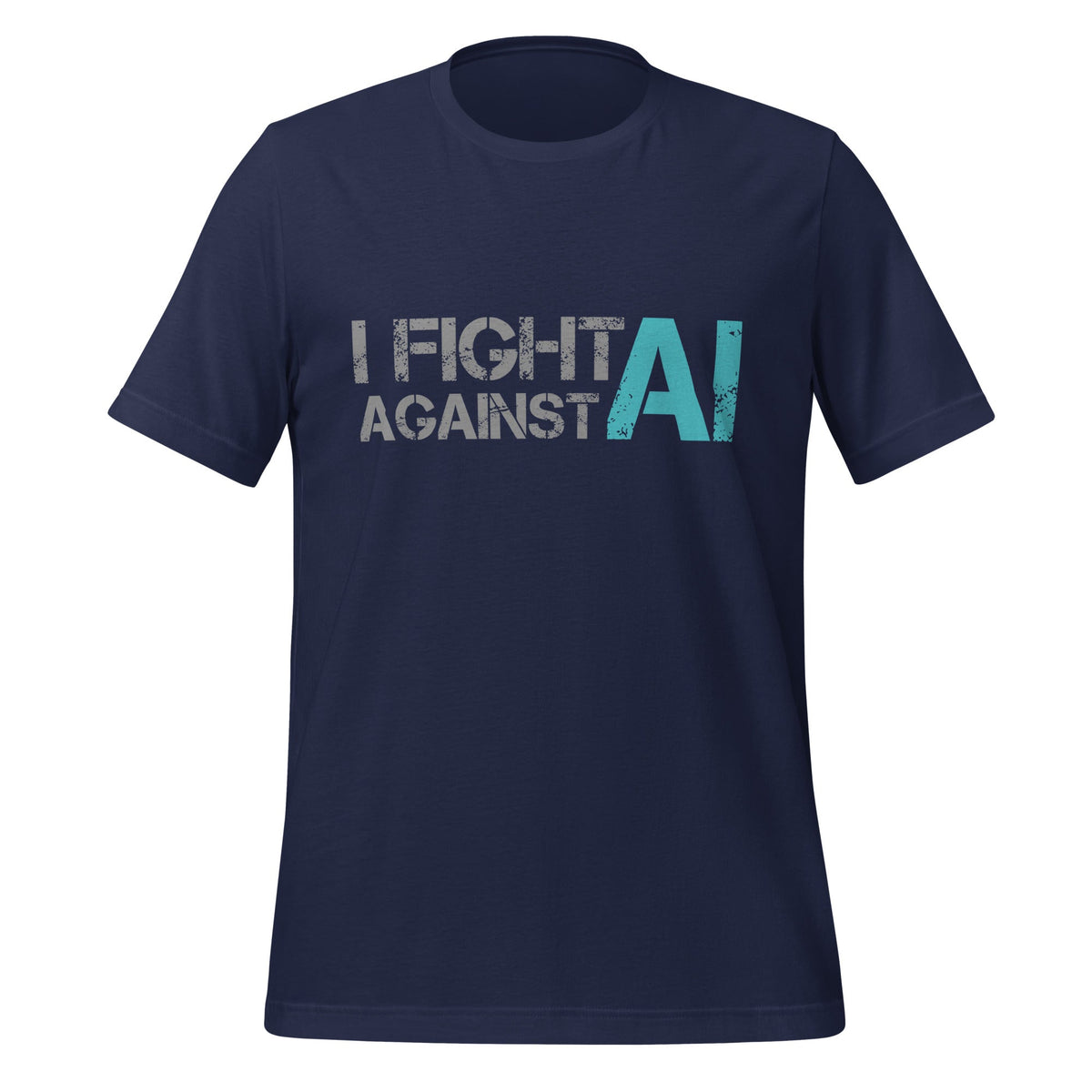 Image of the I Fight Against AI T-Shirt (unisex) Navy / M.