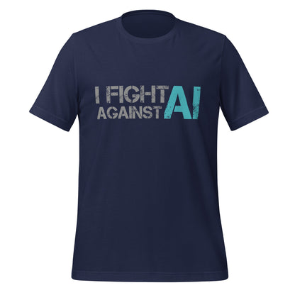 Image of the I Fight Against AI T-Shirt (unisex) Navy / M.