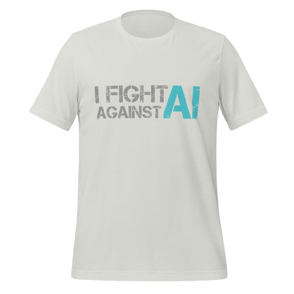 Image of the I Fight Against AI T-Shirt (unisex) Silver / M.