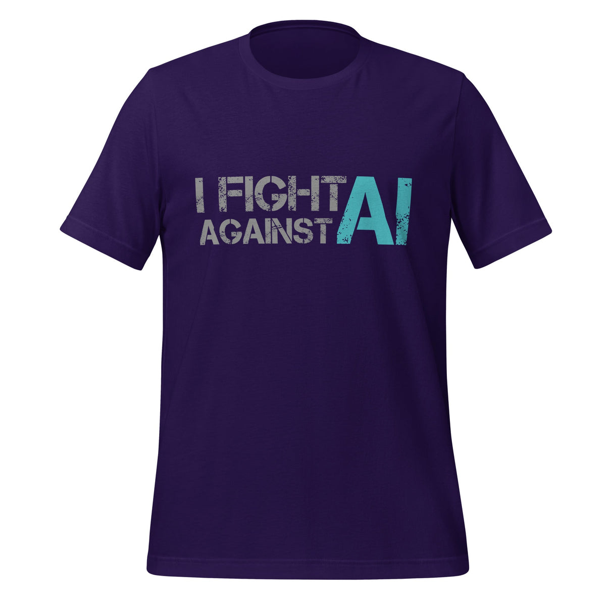 Image of the I Fight Against AI T-Shirt (unisex) Team Purple / M.