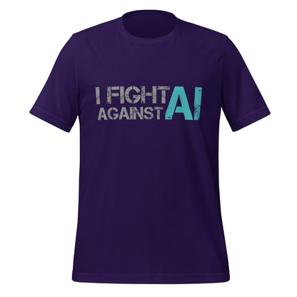 Image of the I Fight Against AI T-Shirt (unisex) Team Purple / M.