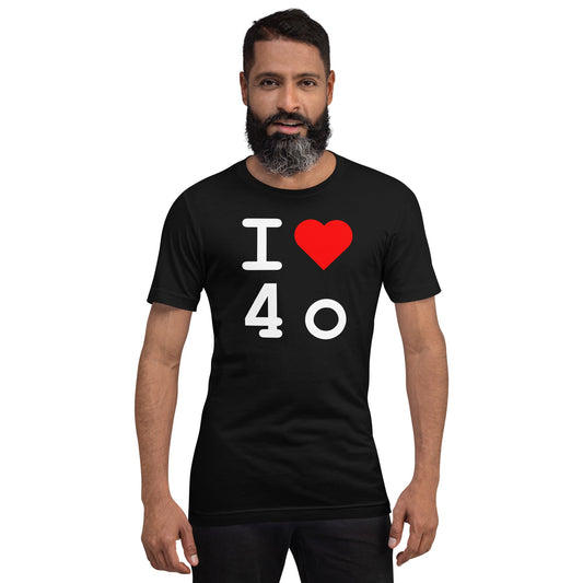 Image of the I Heart 4o T-Shirt (unisex).