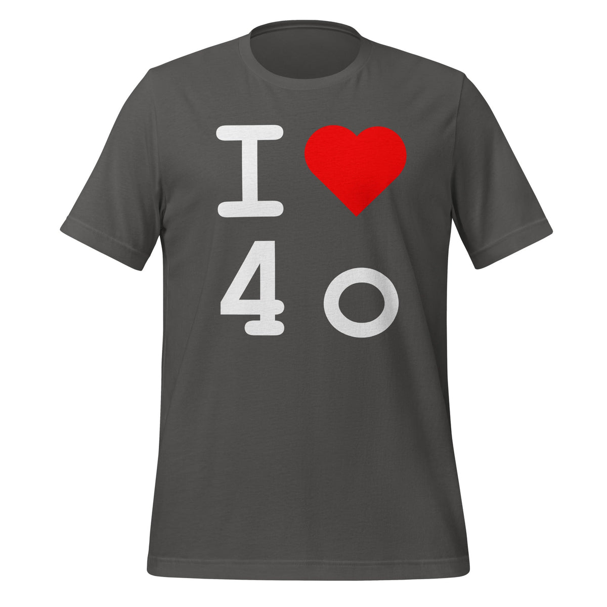 Image of the I Heart 4o T-Shirt (unisex) Asphalt / M.