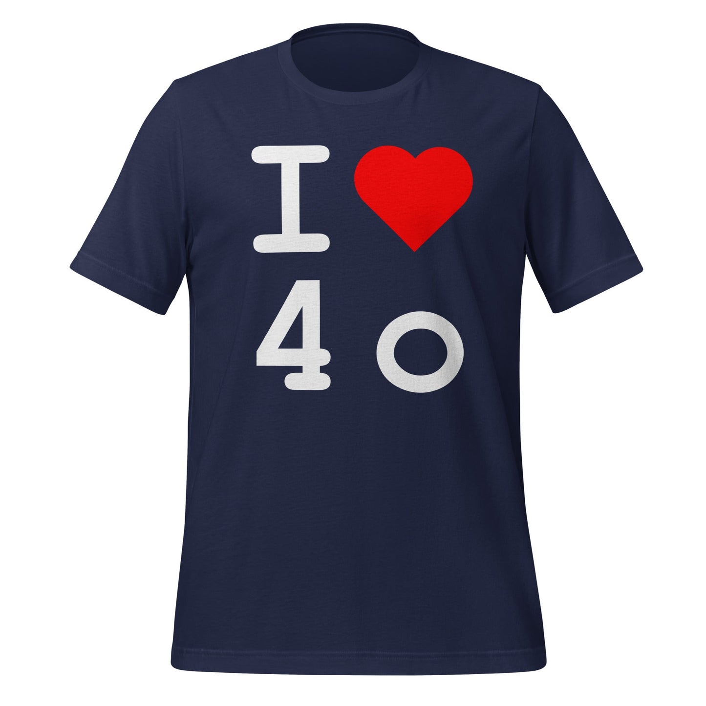 Image of the I Heart 4o T-Shirt (unisex) Navy / M.