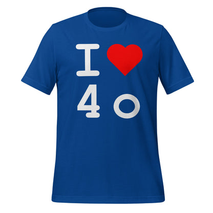 Image of the I Heart 4o T-Shirt (unisex) True Royal / M.