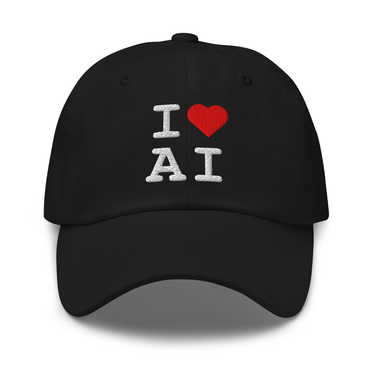 Image of the I Heart AI Cap 1 Black.