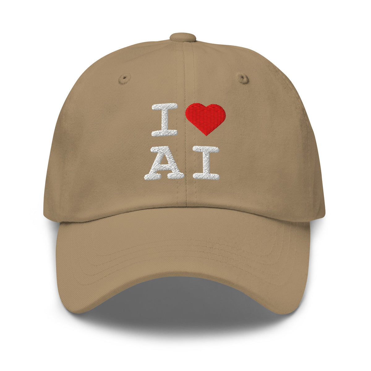Image of the I Heart AI Cap 1 Khaki.