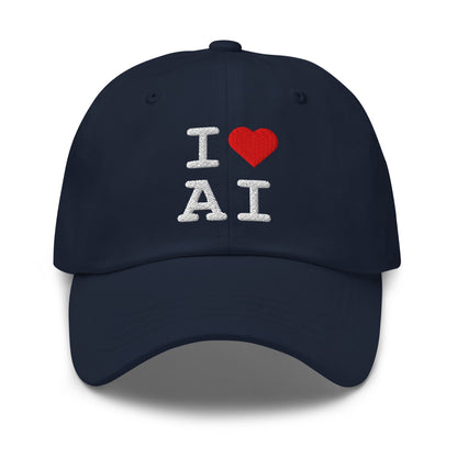 Image of the I Heart AI Cap 1 Navy.