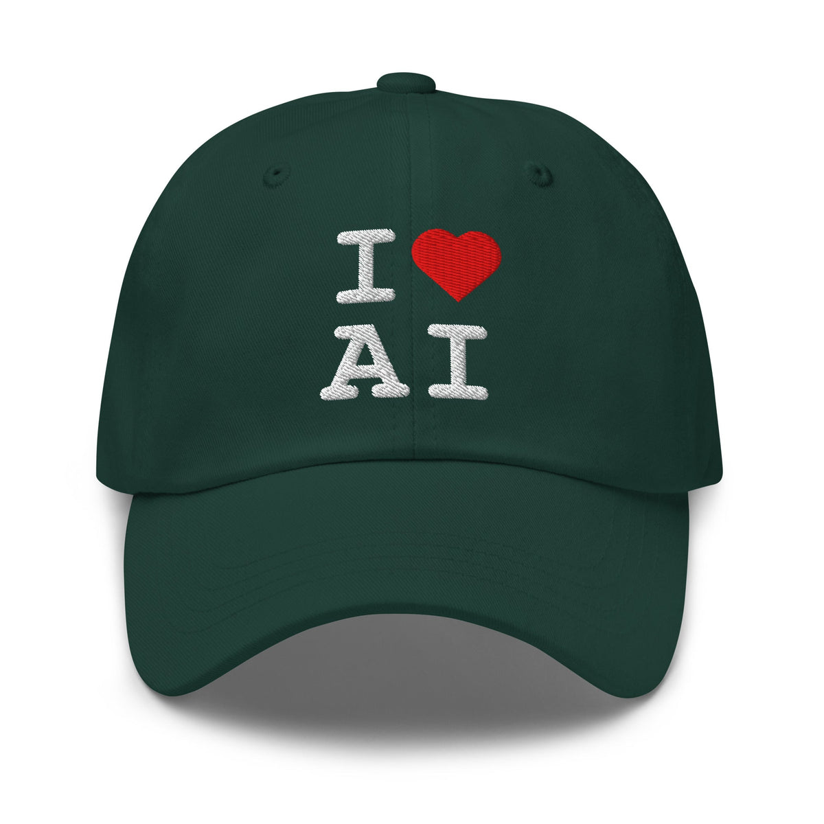 Image of the I Heart AI Cap 1 Spruce.