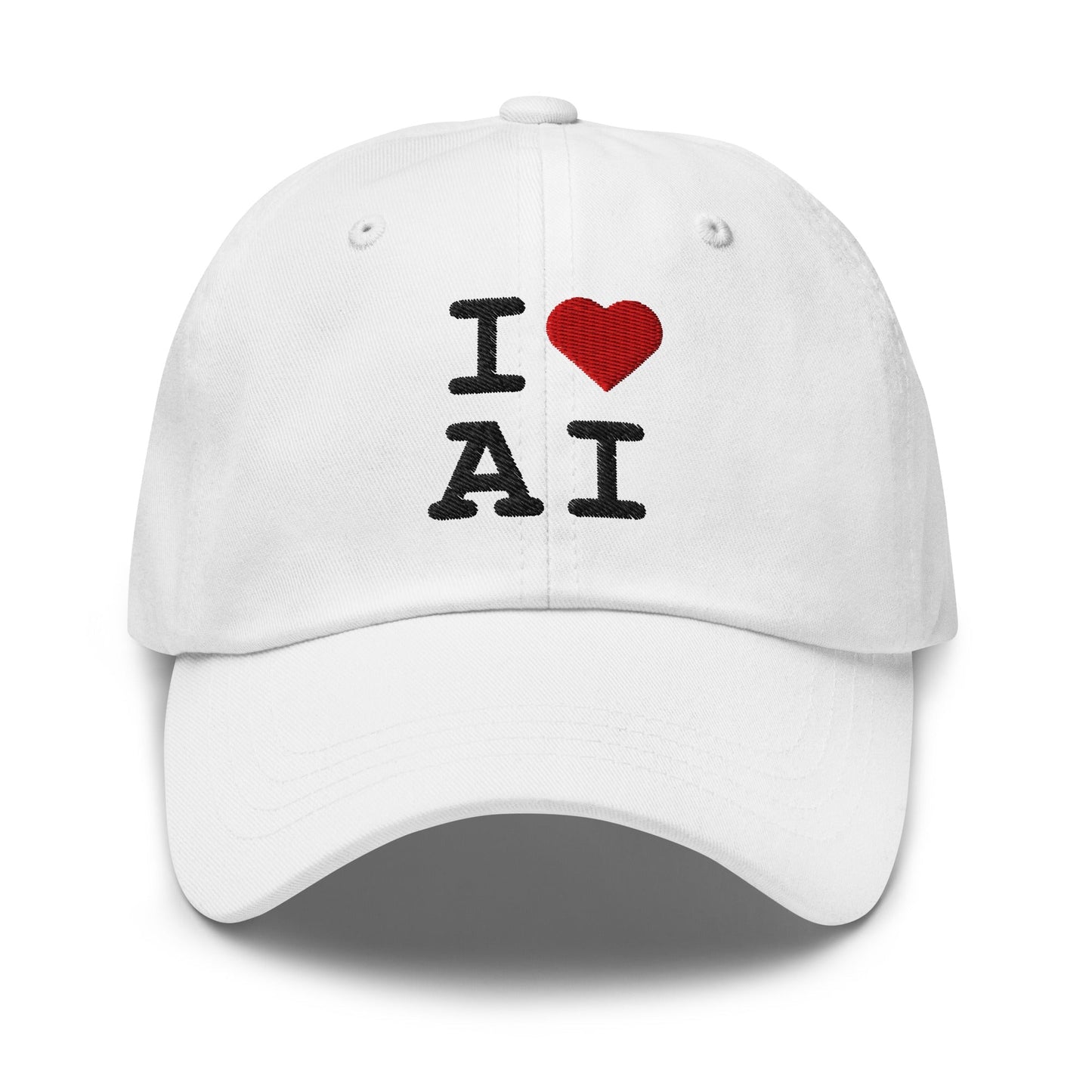 Image of the I Heart AI Cap 2 White.