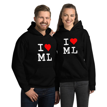 Image of the I Heart ML Hoodie (unisex).