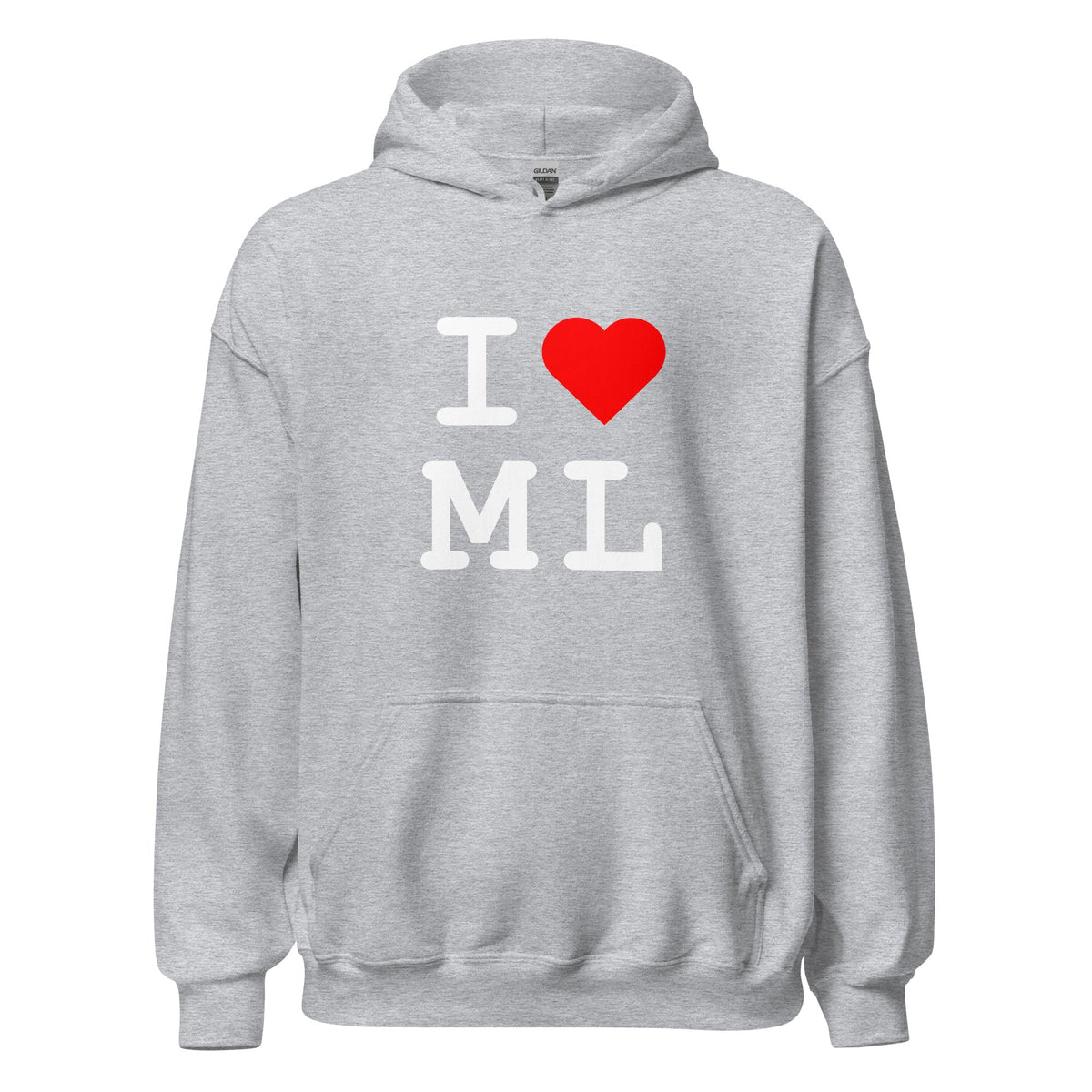 Image of the I Heart ML Hoodie (unisex) Sport Grey / M.