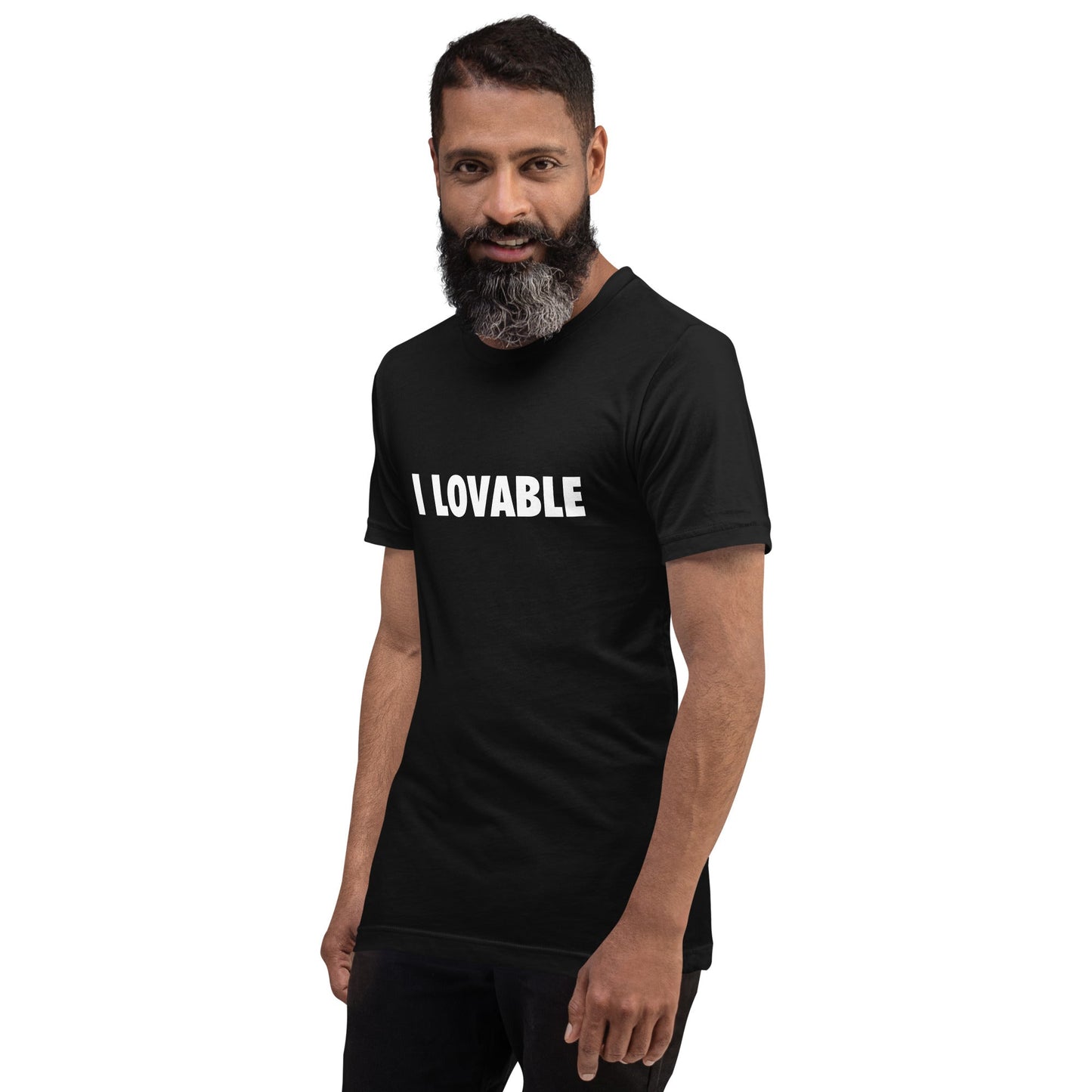Product mockup photo of the I LOVABLE T Shirt (unisex).