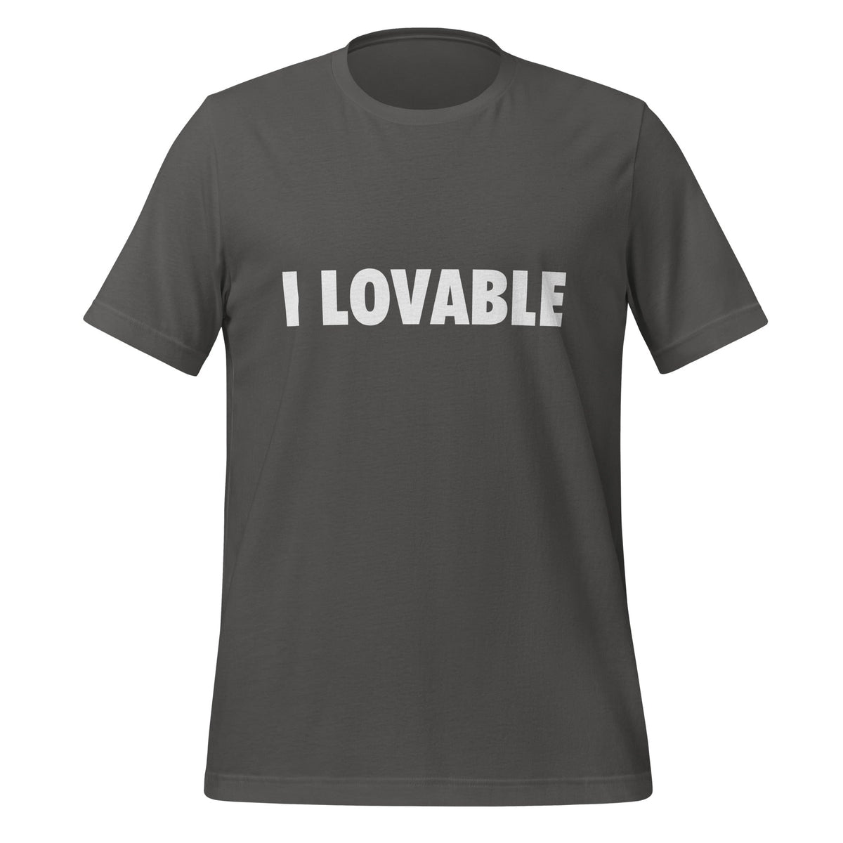 Product mockup photo of the I LOVABLE T Shirt (unisex) Asphalt / M.