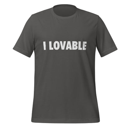 Product mockup photo of the I LOVABLE T Shirt (unisex) Asphalt / M.