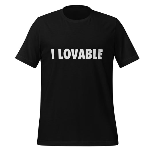 Product mockup photo of the I LOVABLE T Shirt (unisex) Black / M.