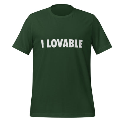 Product mockup photo of the I LOVABLE T Shirt (unisex) Forest / M.