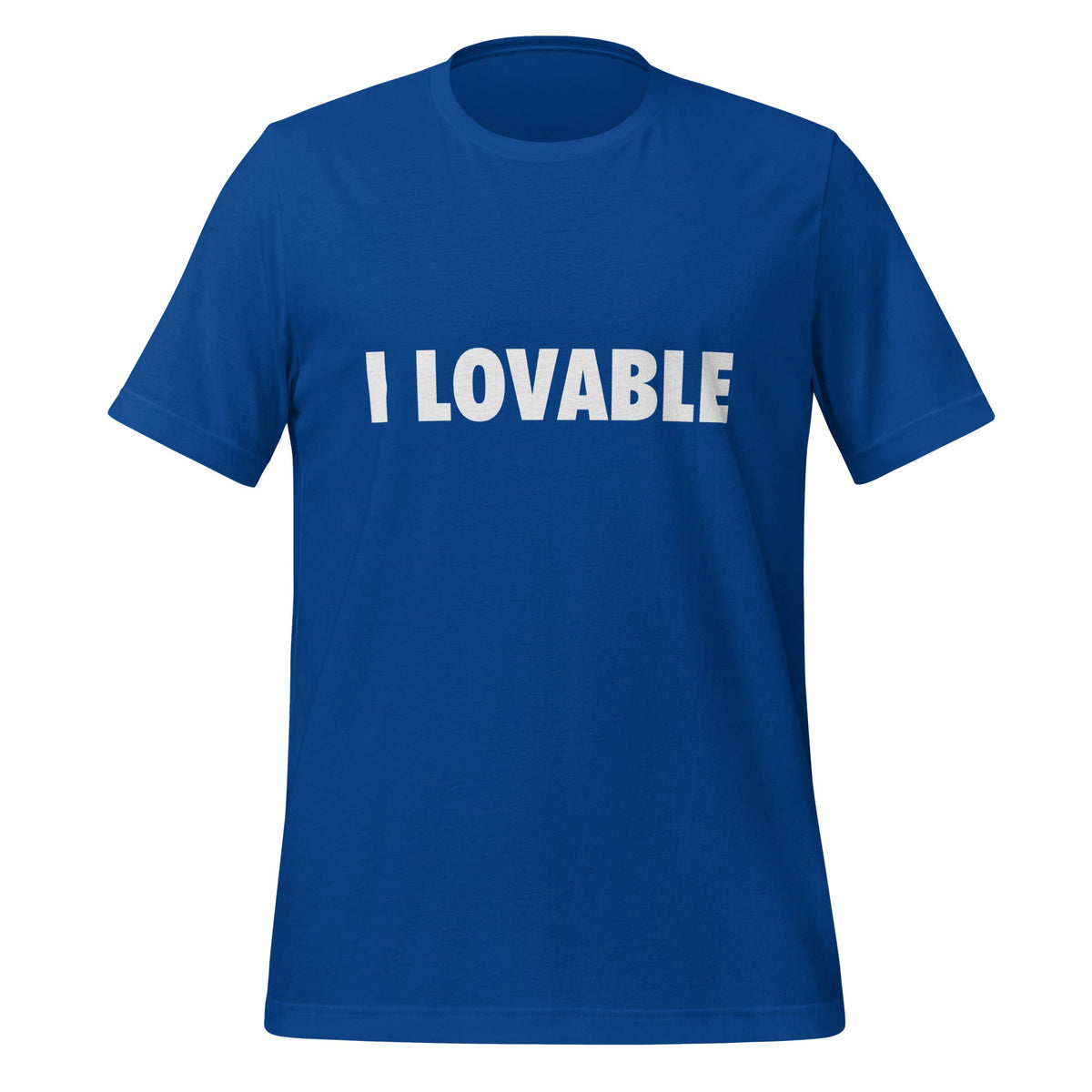 Product mockup photo of the I LOVABLE T Shirt (unisex) True Royal / M.