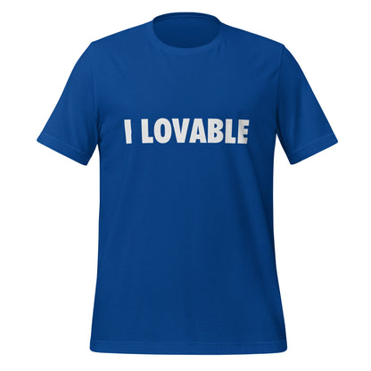 Product mockup photo of the I LOVABLE T Shirt (unisex) True Royal / M.